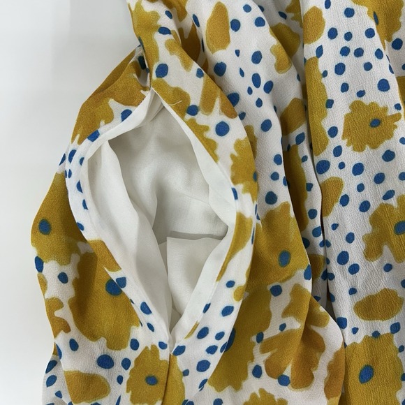 Anthropologie Buttercup Puff Sleeve Dress Women's Size Large Yellow Floral - Picture 9 of 9